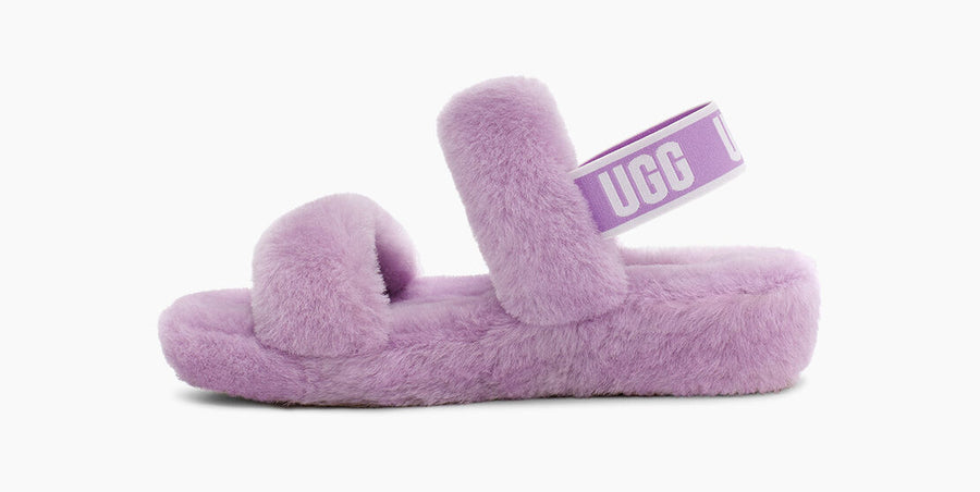 UGG Womens Oh Yeah Slippers - Lilac Bloom