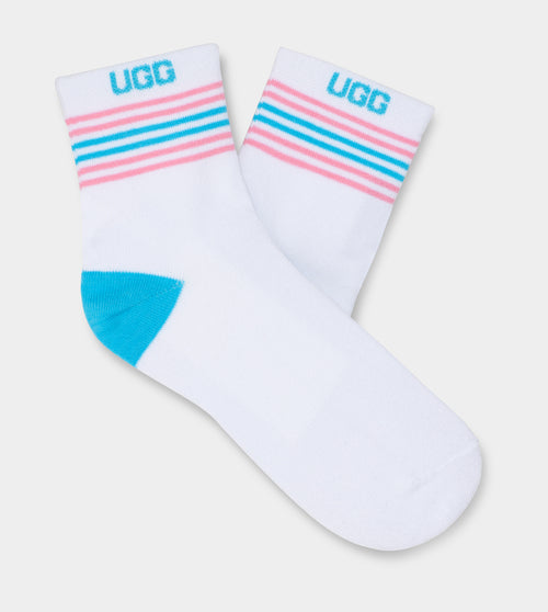 UGG Womens Pride Logo Crew Socks - White