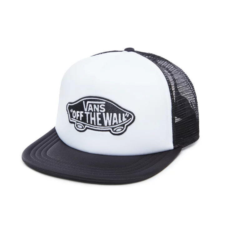 VANS Unisex Classic Patch Trucker Cap - White / Black