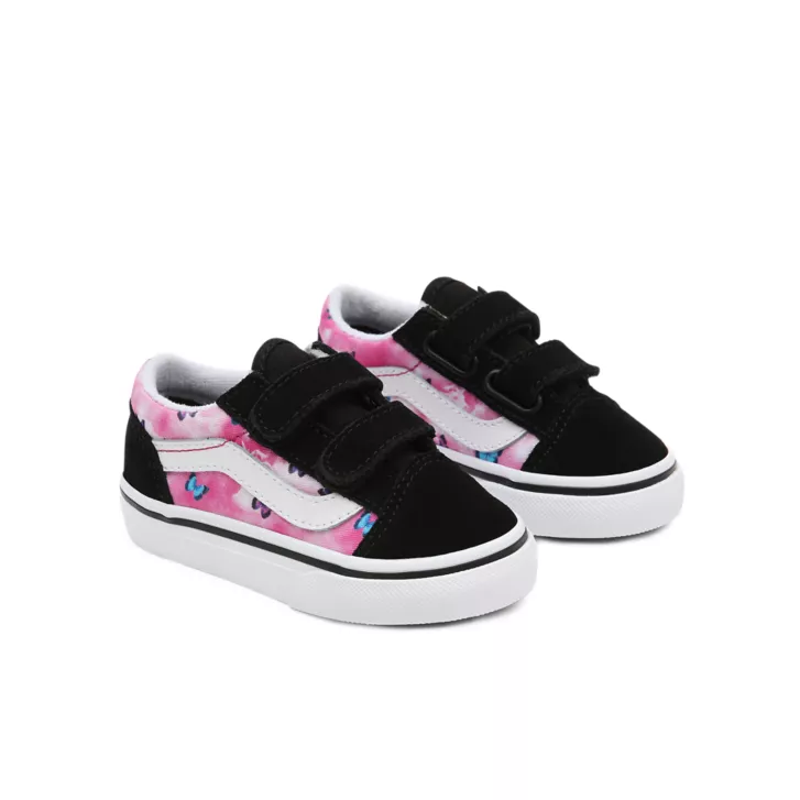 VANS Toddler Old Skool Velcro Butterfly Dream Trainers - The Foot Factory