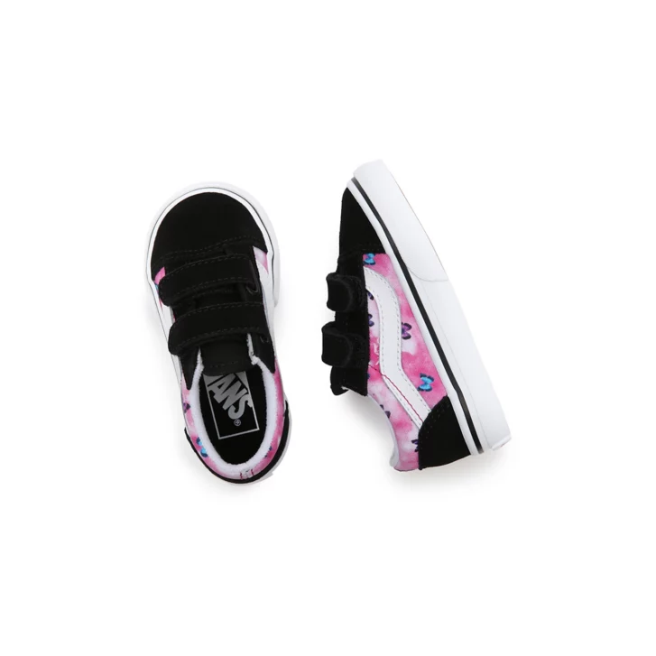 VANS Toddler Old Skool Velcro Butterfly Dream Trainers - The Foot Factory