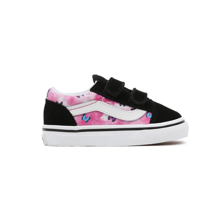 VANS Toddler Old Skool Velcro Butterfly Dream Trainers - The Foot Factory