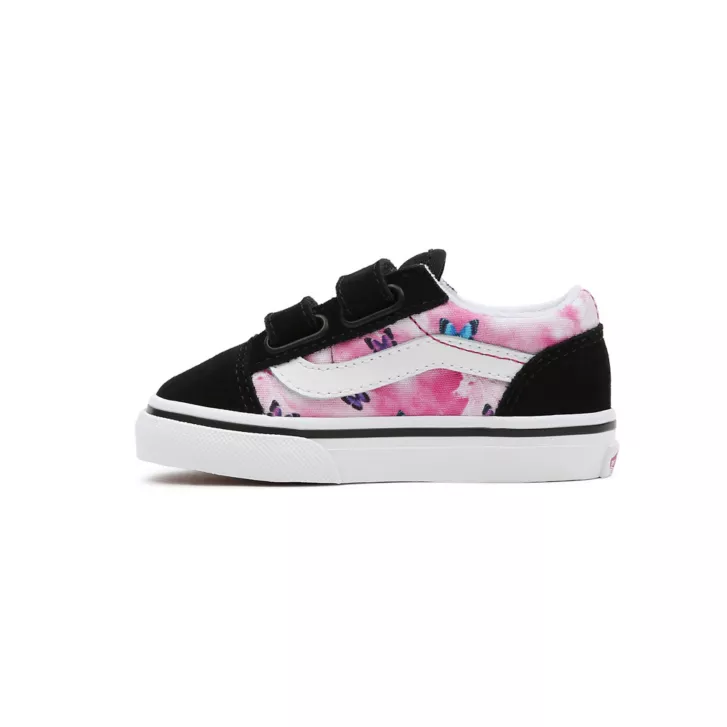 VANS Toddler Old Skool Velcro Butterfly Dream Trainers - The Foot Factory
