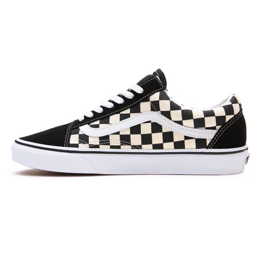 VANS Unisex Old Skool Primary Check Trainers - Black