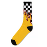 VANS Mens Flame Check Socks - Yellow