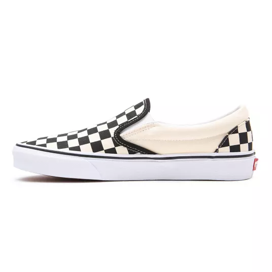 VANS Unisex Checkerboard Slip On Trainers - Black / White