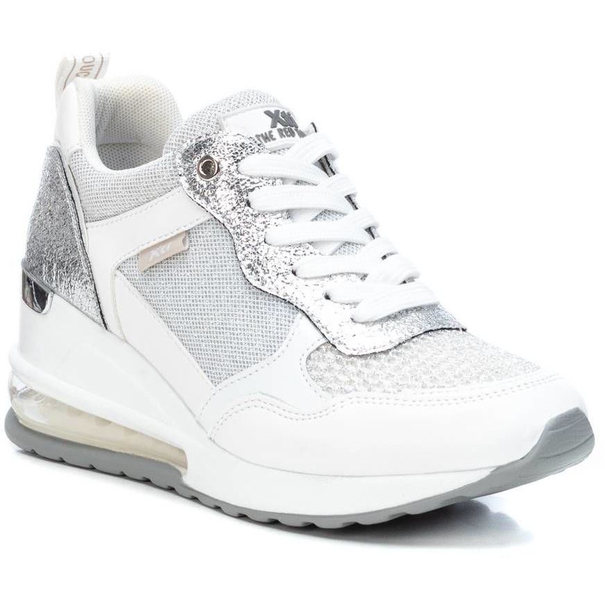 XTI Womens Fashion Wedged Trainer - White