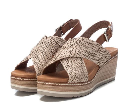 Xti Womens Platform Sandal - Beige