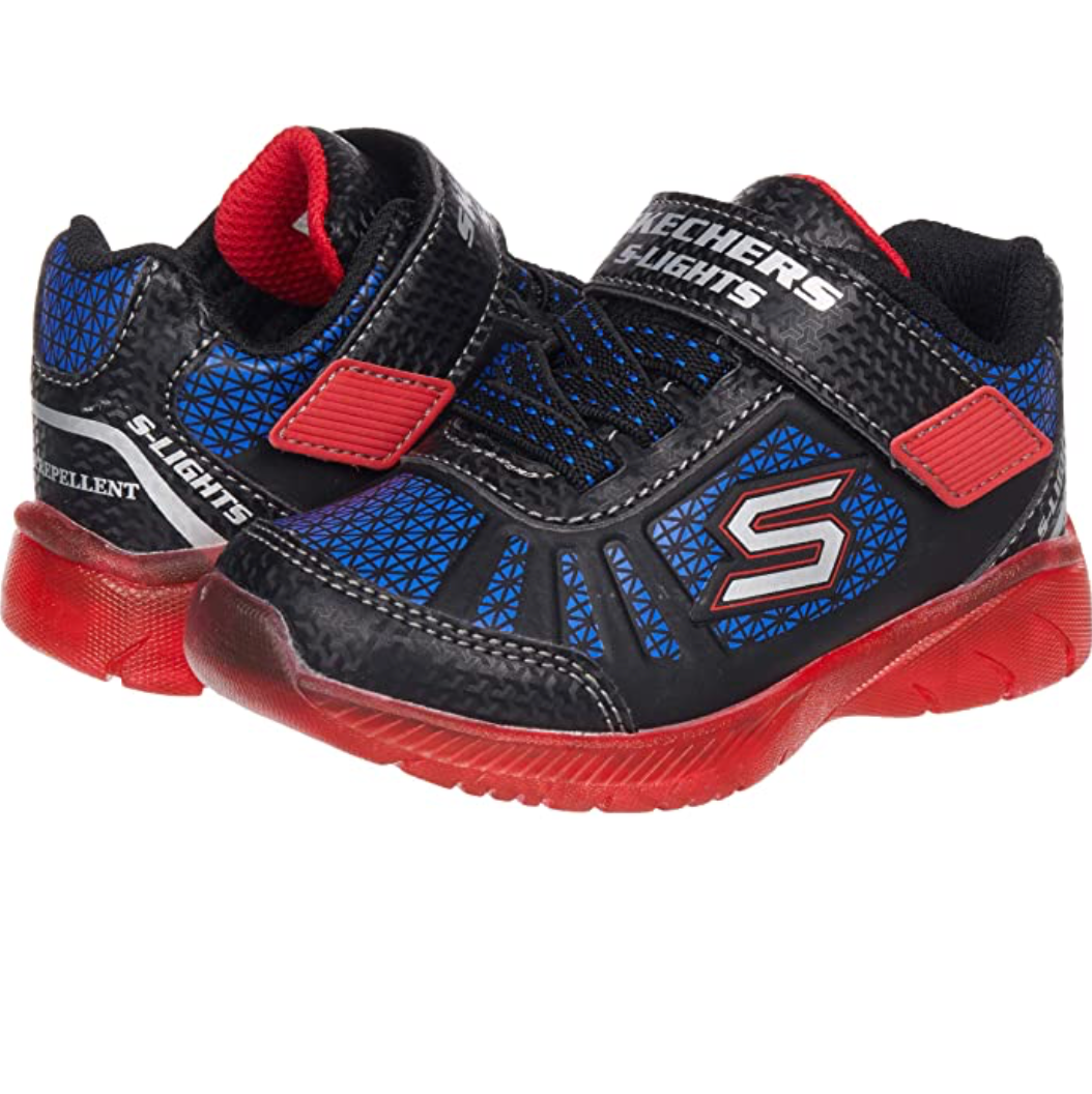Skechers Kids Brights Tuff Track Trainers Blue Red