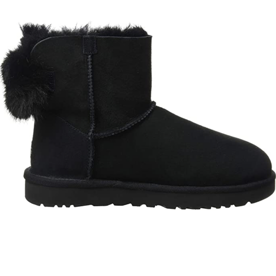 UGG Womens Mini Puff Crystal Bow - Black