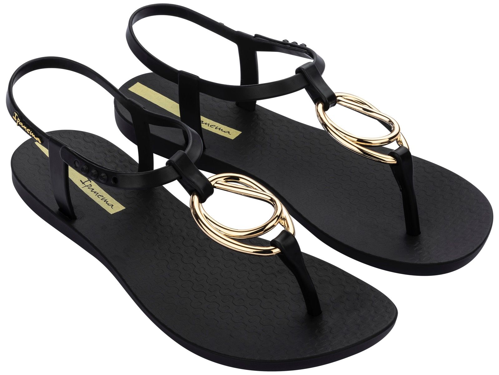 Ipanema Womens Charm Loop Sandals - Black