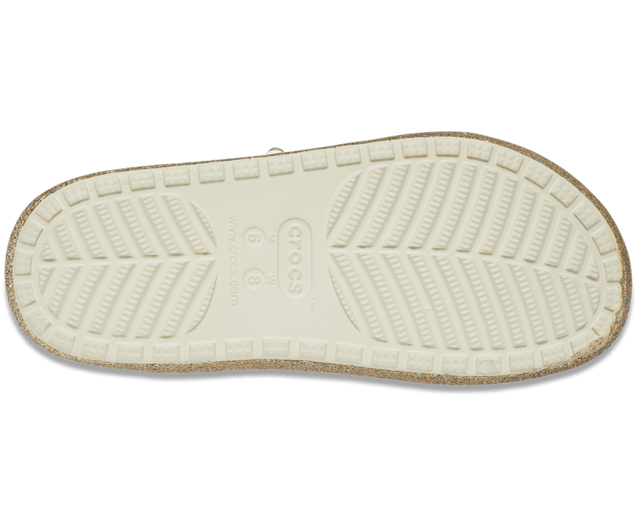 Crocs Unisex Classic Cozzzy Glitter Sandal - Multi / Gold - The Foot Factory
