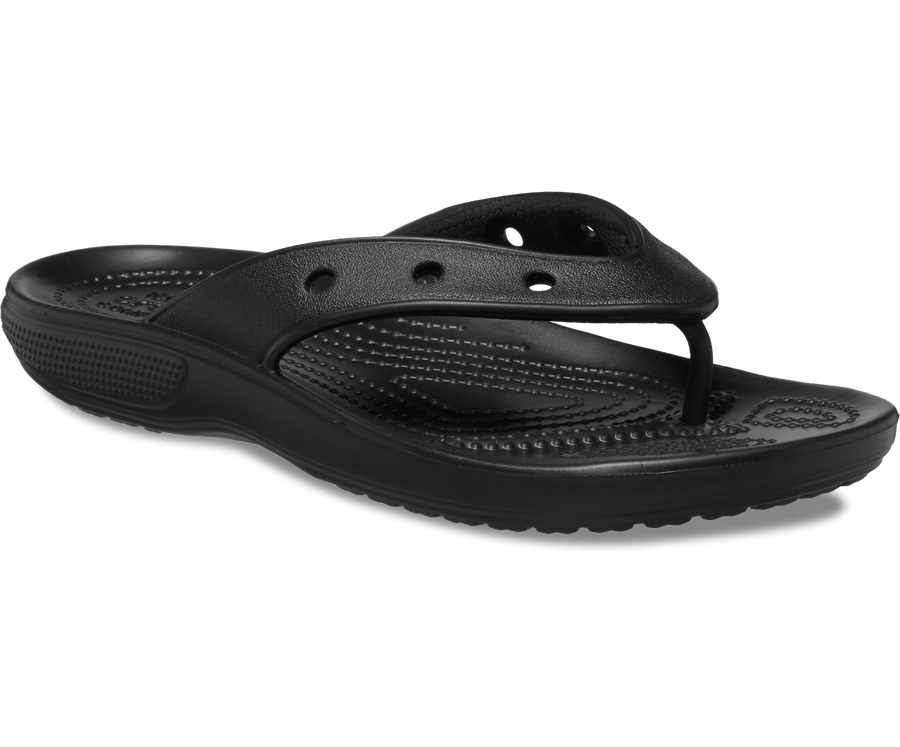 Crocs Unisex Classic Flip Flop - Black - The Foot Factory
