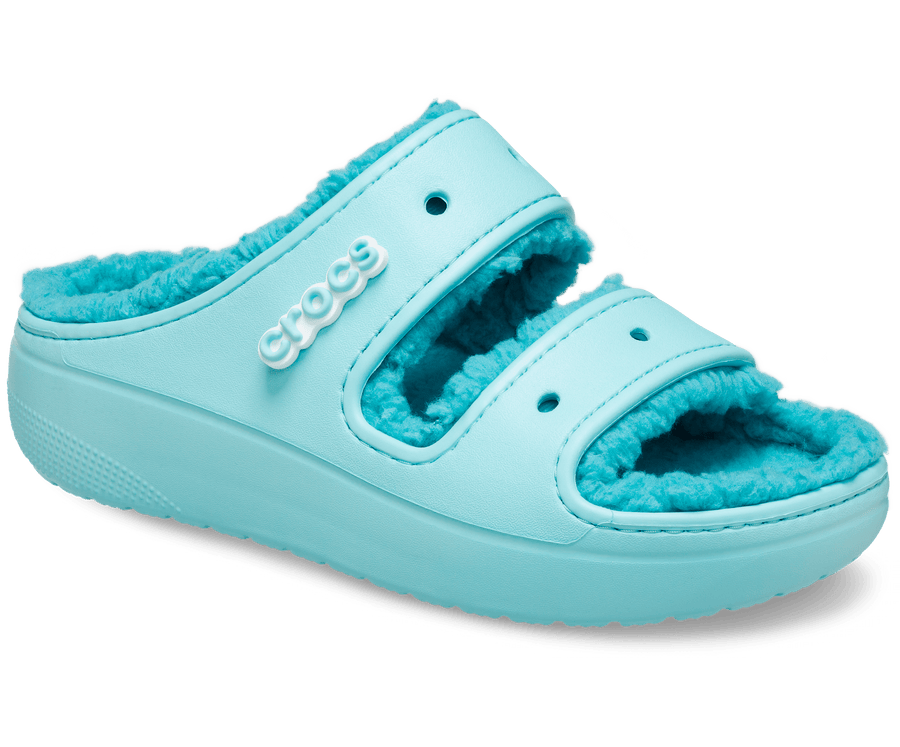Crocs Unisex Classic Cozzzy Lined Sandal - Pure Water - The Foot Factory
