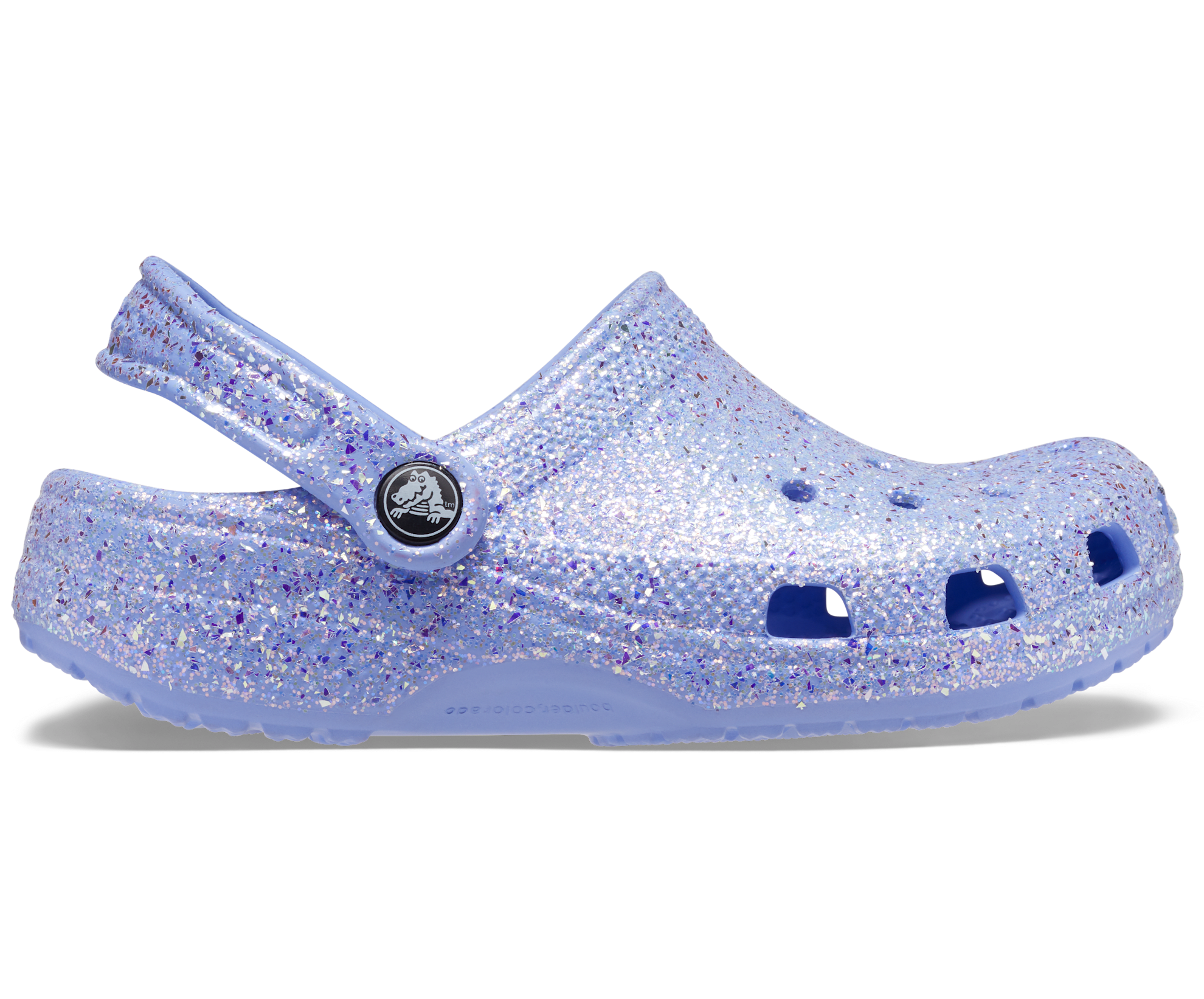 Crocs Kids Classic Glitter Clog - Moon Jelly - The Foot Factory