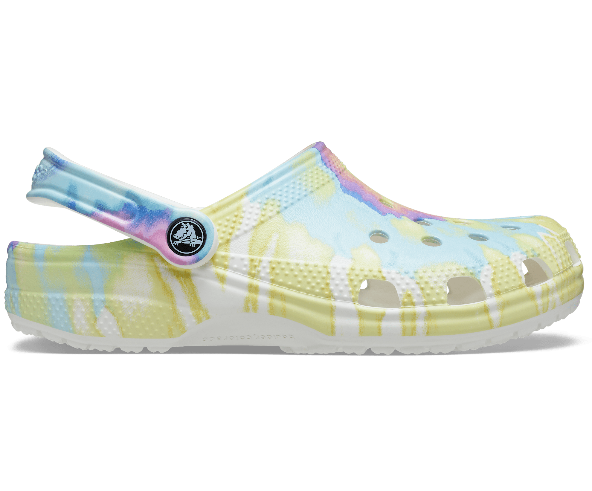 Crocs Unisex Classic Tie Dye Graphic Clog - White / Multicoloured - The Foot Factory