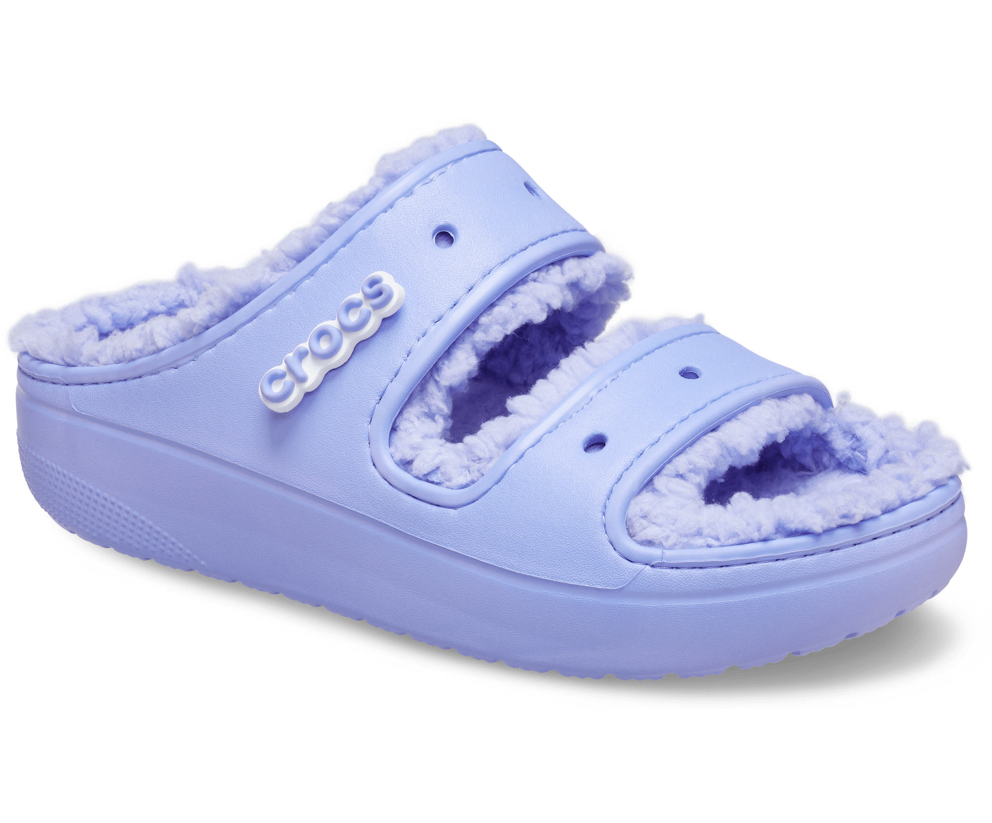 Crocs Unisex Classic Cozzzy Lined Sandal - Digital Violet - The Foot Factory
