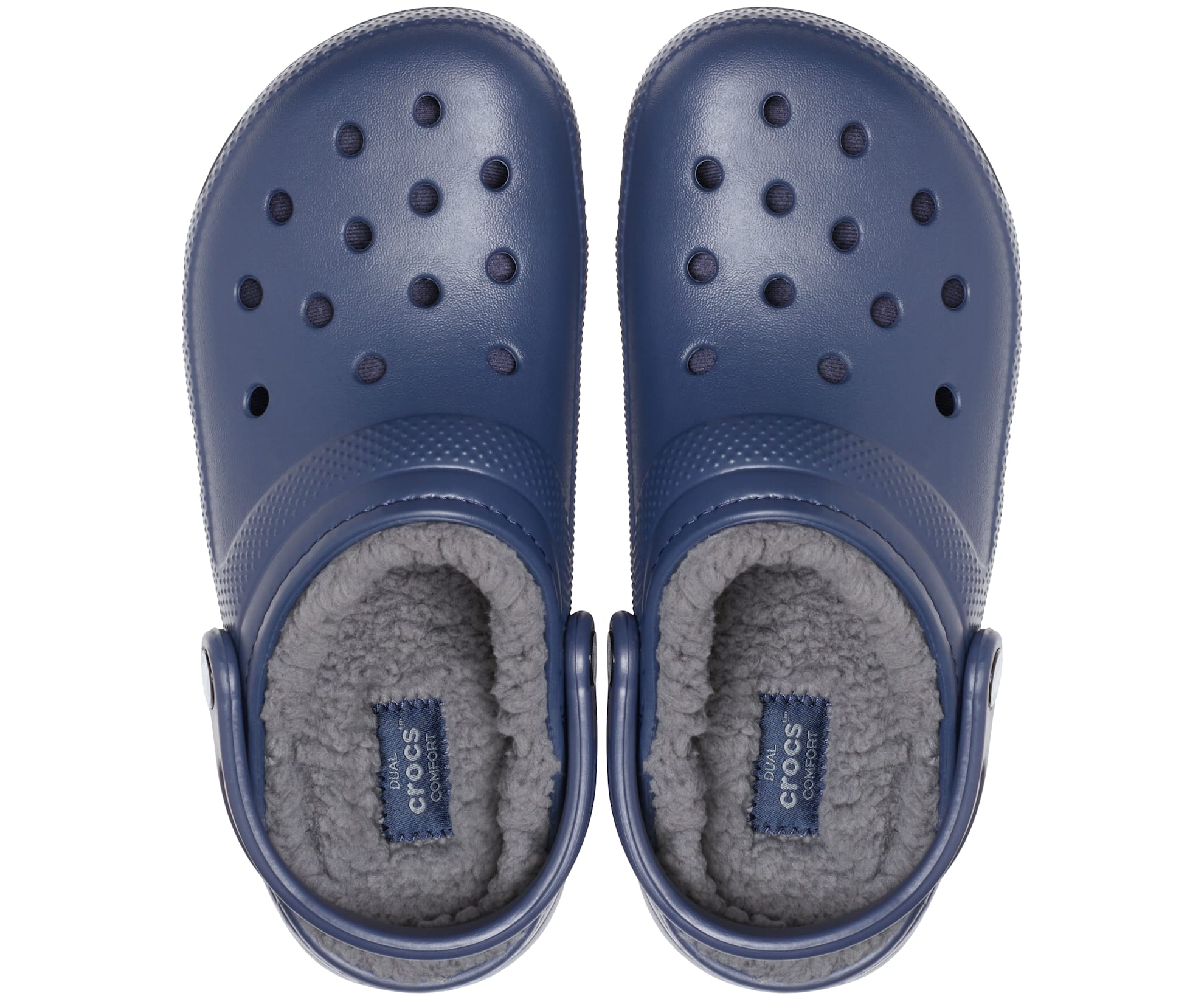 Crocs Unisex Classic Lined Clog - Navy / Charcoal - The Foot Factory