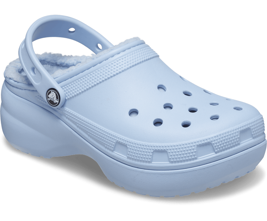 Crocs Unisex Classic Platform Lined Clog - Blue Calcite
