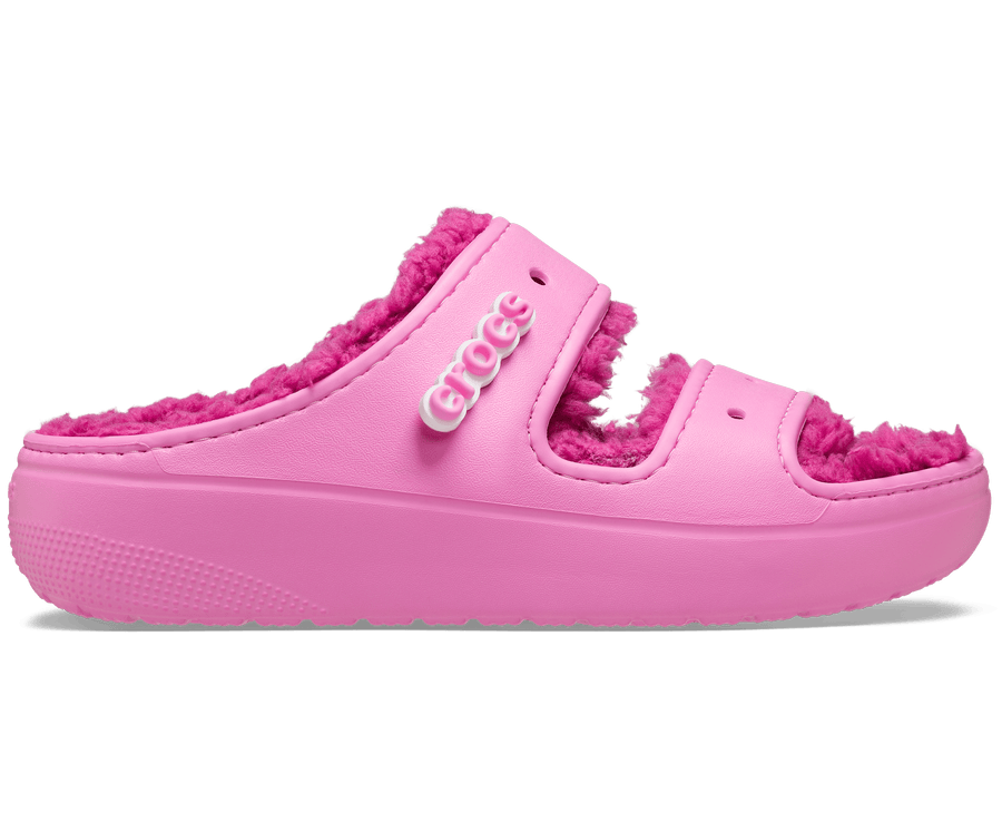 Crocs Unisex Classic Cozzzy Lined Sandal - Taffy Pink - The Foot Factory