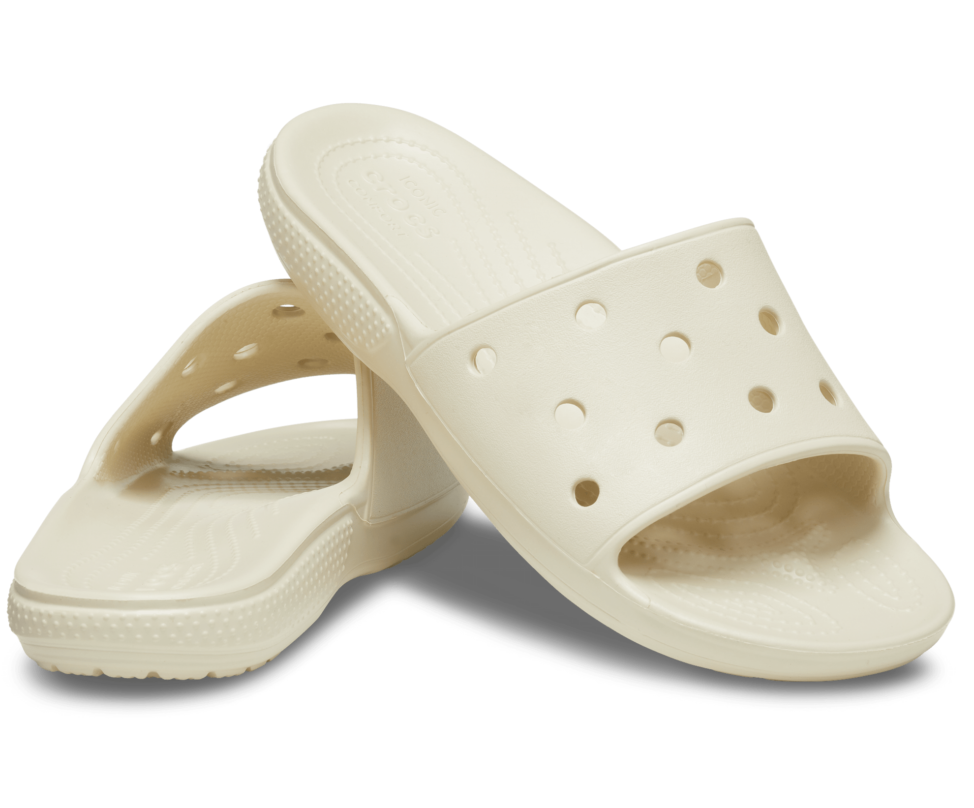 Crocs Unisex Classic Slide - Bone - The Foot Factory