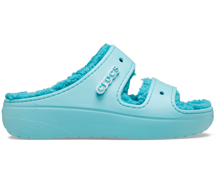 Crocs Unisex Classic Cozzzy Lined Sandal - Pure Water - The Foot Factory