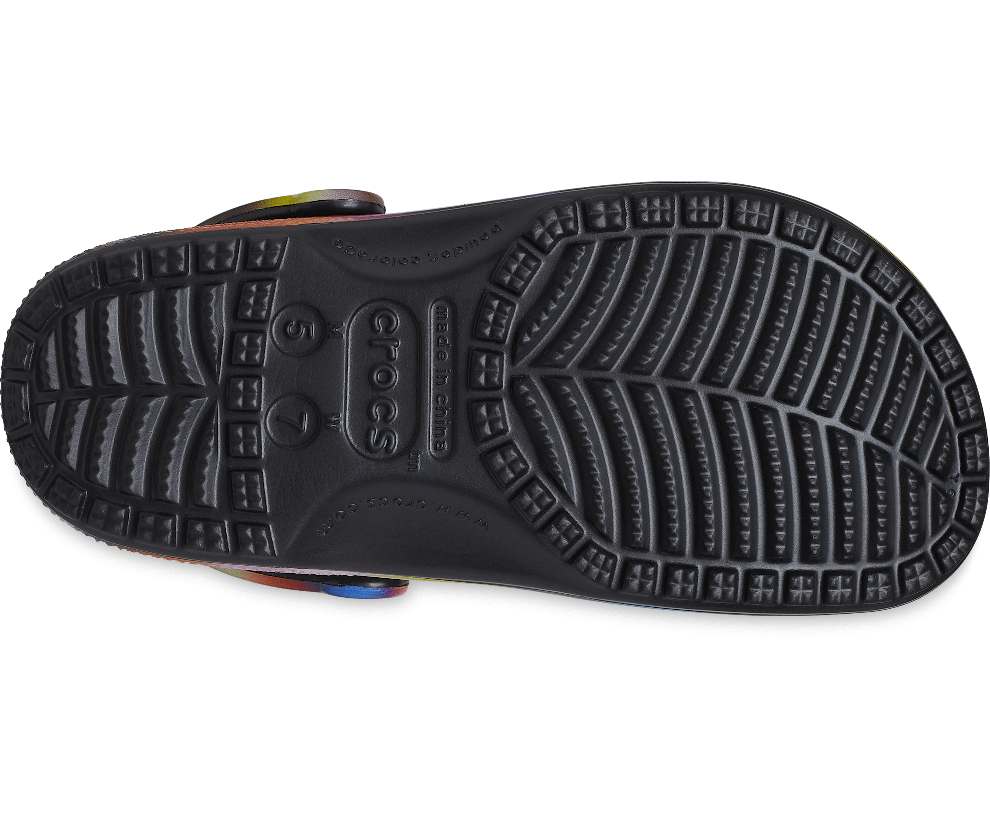 Crocs Unisex Classic Solarized Clog - Black / Multi - The Foot Factory
