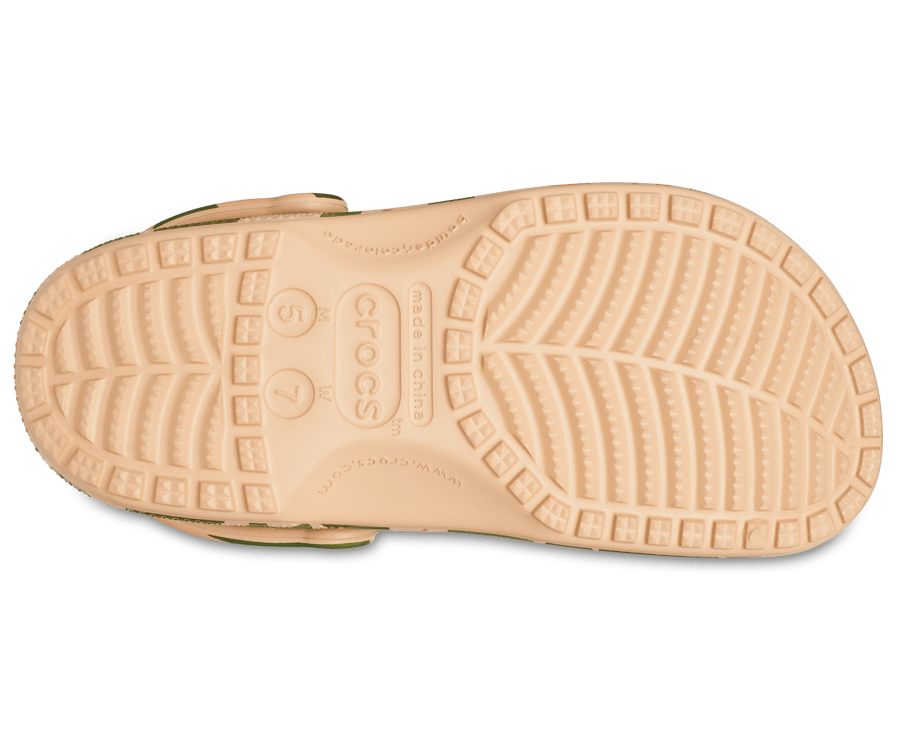 Crocs Unisex Classic Printed Camo Clog - Chai / Tan - The Foot Factory
