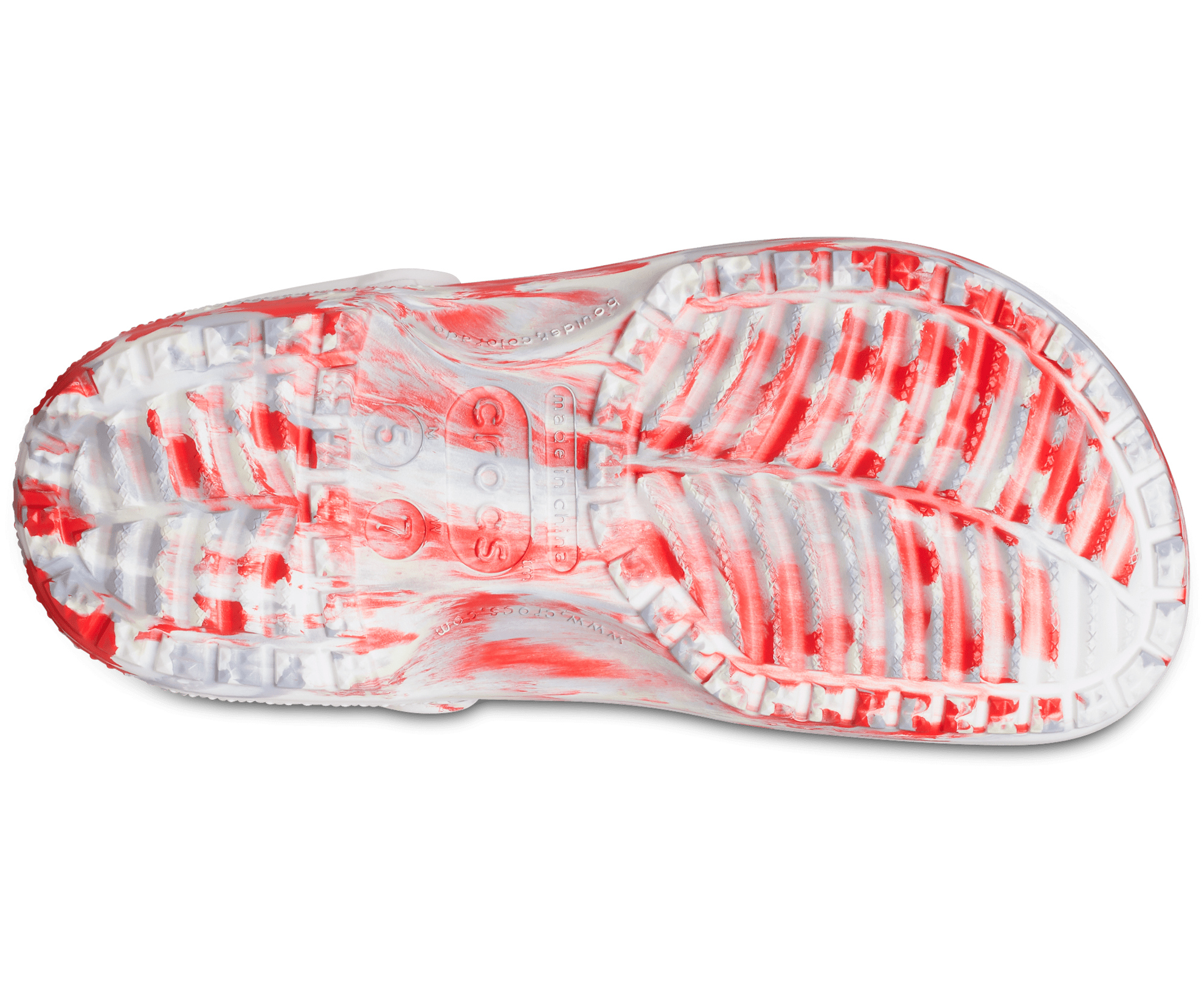 Crocs Unisex Classic Marbled Clog - Flame - The Foot Factory