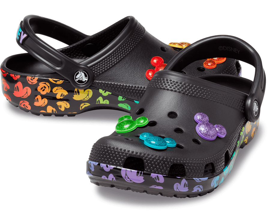 Crocs Unisex Disney Rainbow Celebration Clog - Black