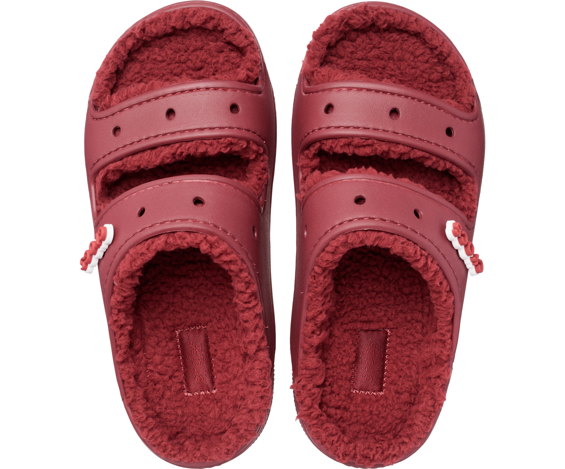 Crocs Unisex Classic Cozzzy Lined Sandal - Garnet - The Foot Factory