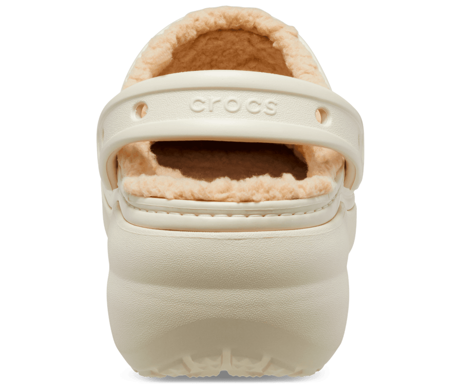 Crocs Unisex Classic Platform Lined Clog - Bone