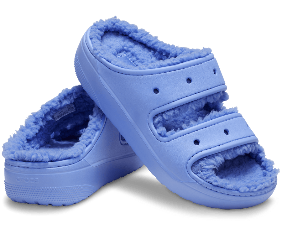 Crocs Unisex Classic Cozzzy Lined Sandal - Moon Jelly - The Foot Factory