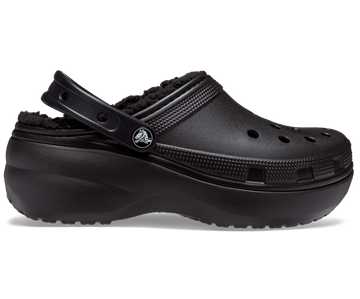 Crocs Unisex Classic Platform Lined Clog - Black