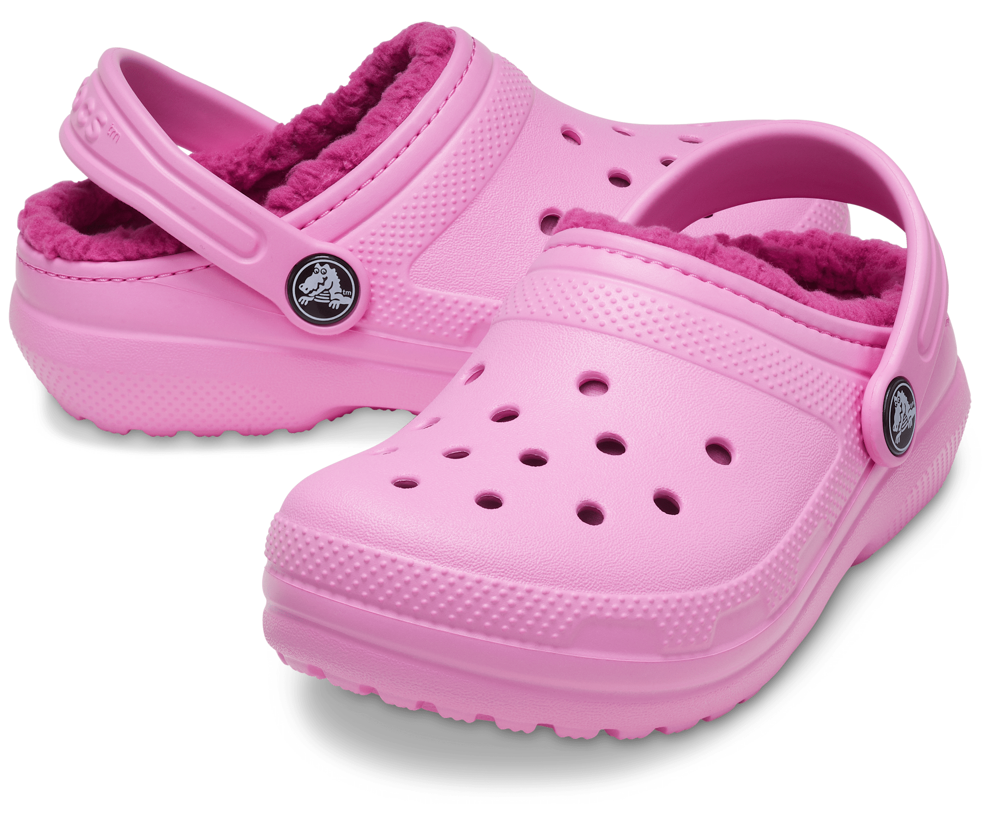 Crocs Kids Classic Lined Clog - Taffy Pink