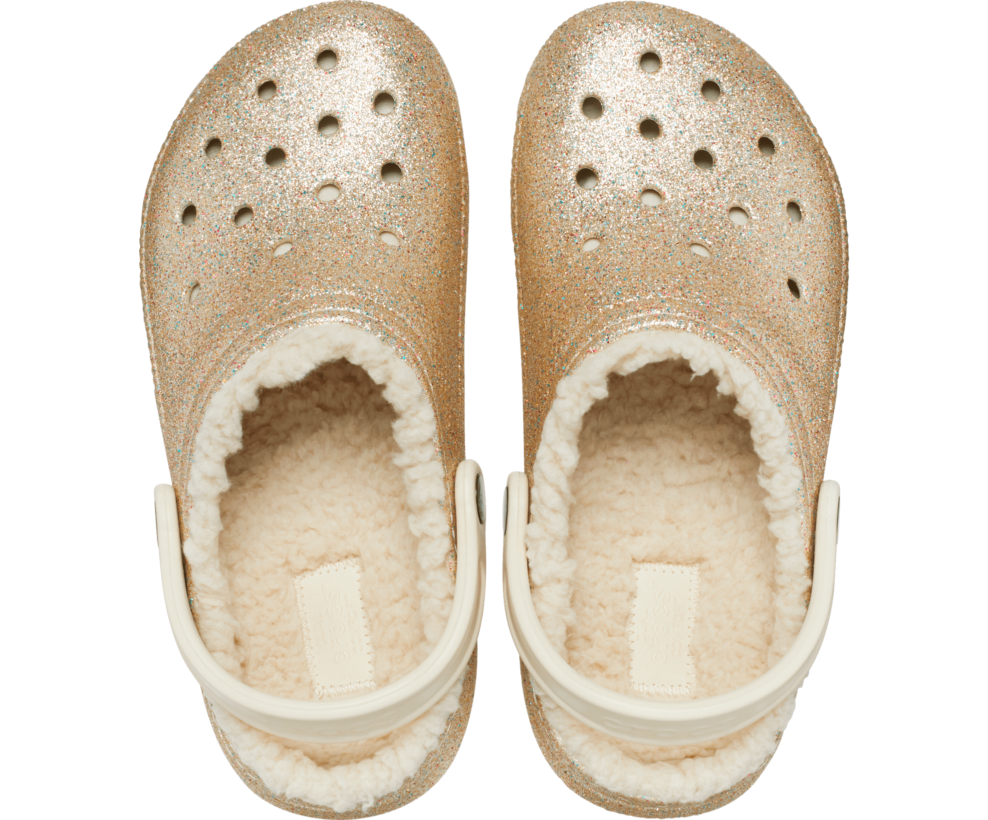 Crocs Unisex Classic Glitter Lined Clog - Multi / Gold
