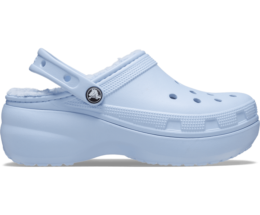 Crocs Unisex Classic Platform Lined Clog - Blue Calcite