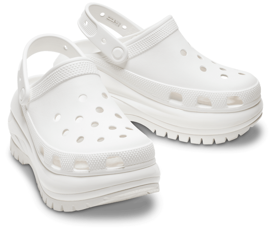 Crocs Unisex Classic Mega Crush Clog - White