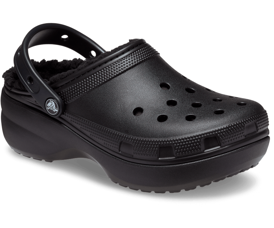 Crocs Unisex Classic Platform Lined Clog - Black