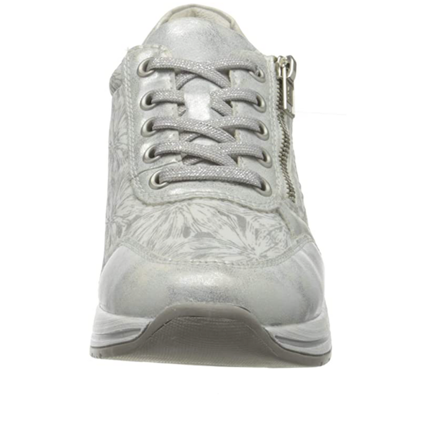 Remonte Womens Fashion Sneakers - White / Silver