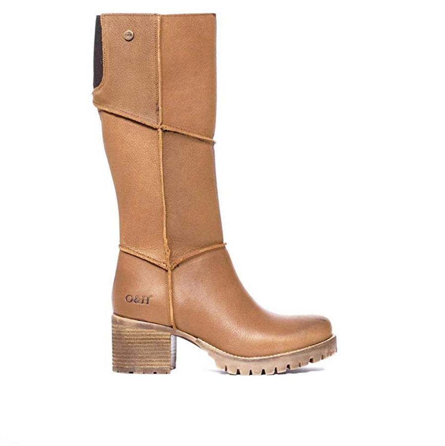 Oak & Hyde Womens Kensington Hi Bombain Leather Boots - Tan