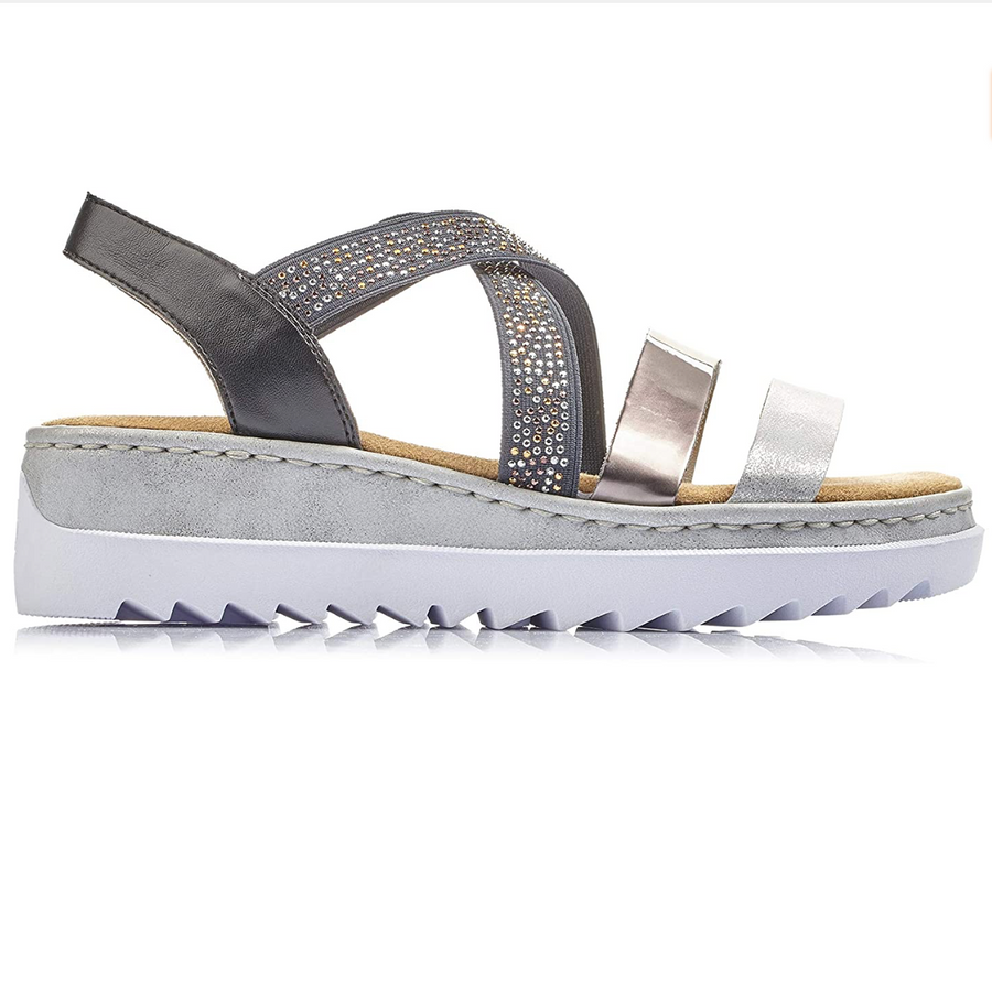 Rieker Womens Fashion Sandal - Ice