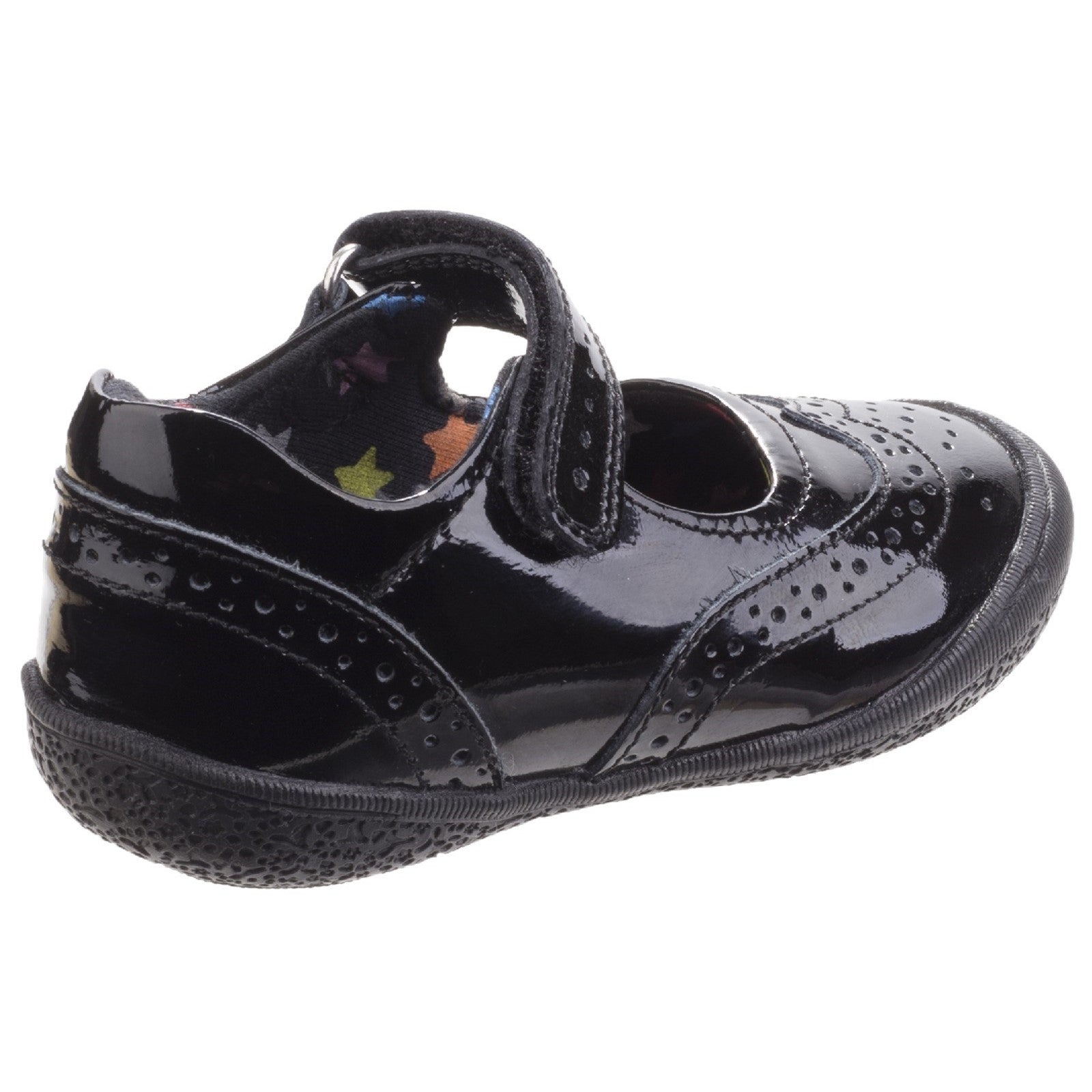 Hush Puppies Girls Rina Patent Leather School Shoes - Black