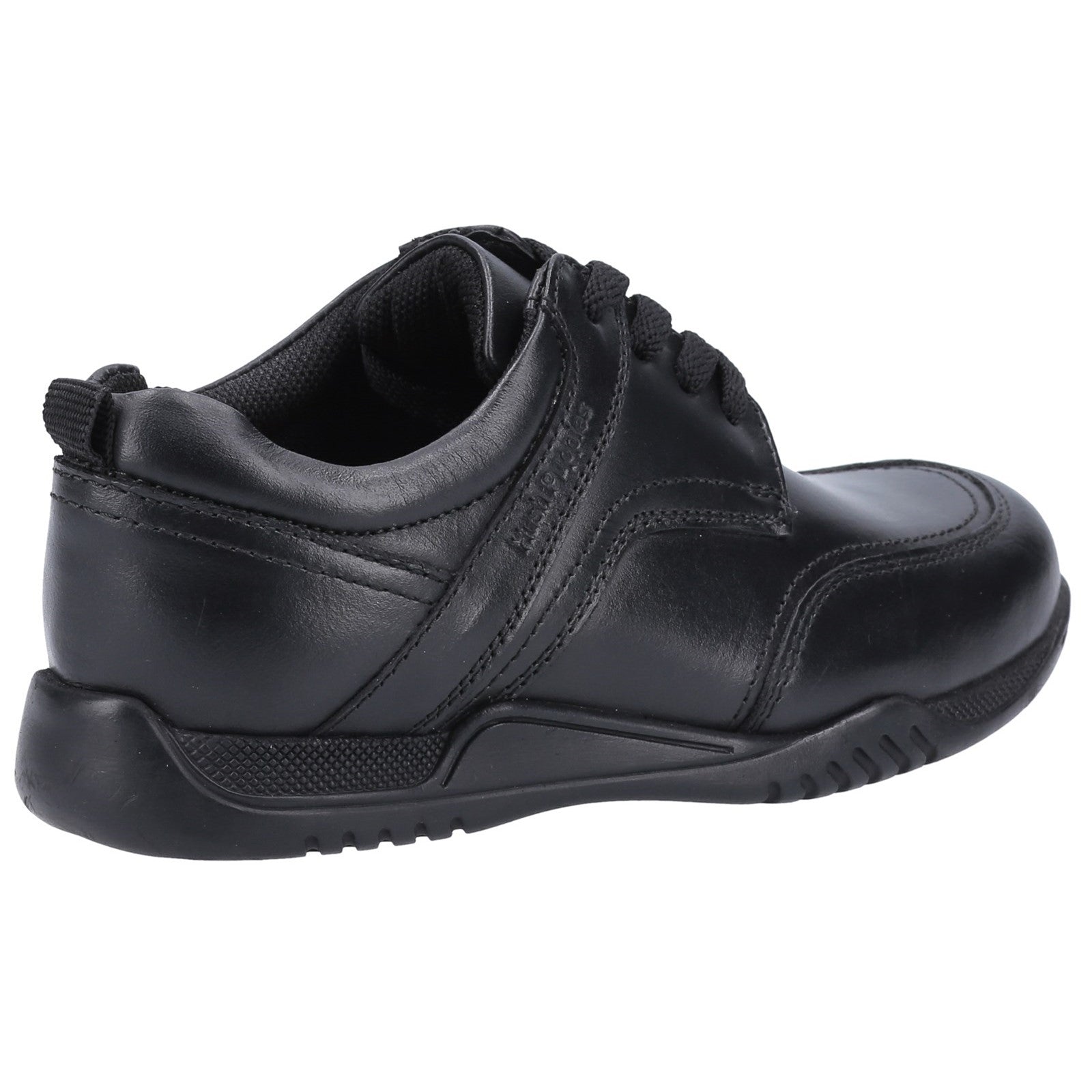 Hush Puppies Boys Harvey Leather School Shoes - Black