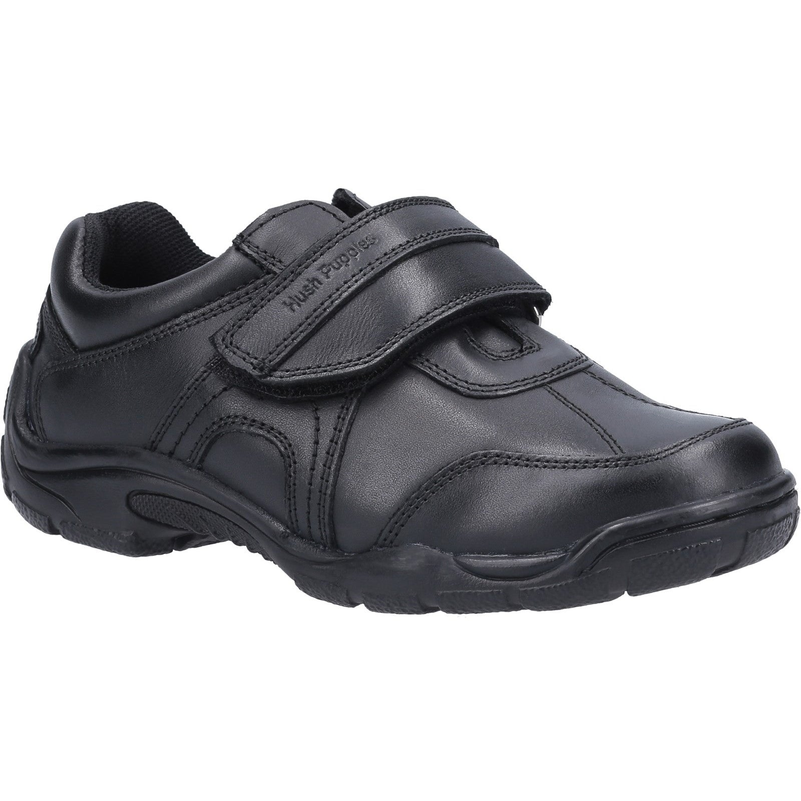 Hush Puppies Boys Arlo Leather School Shoes - Black