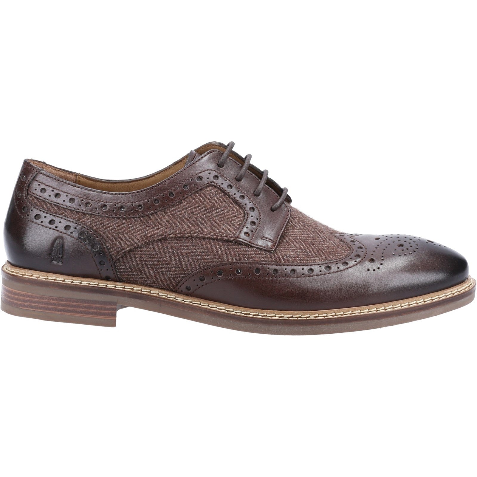 Hush Puppies Mens Bryson Leather Shoes - Chocolate