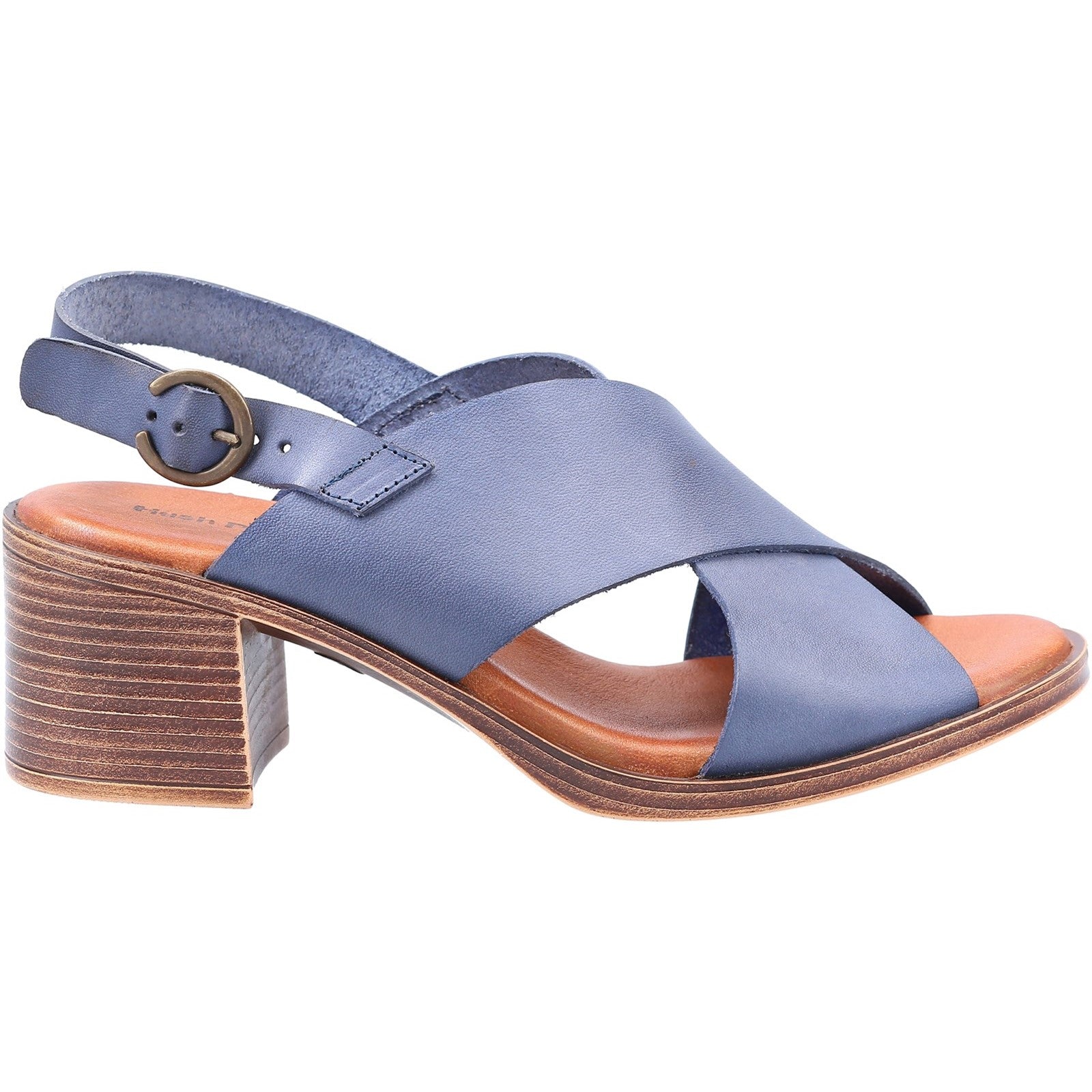 Hush Puppies Womens Gabrielle Leather Sandal - Navy