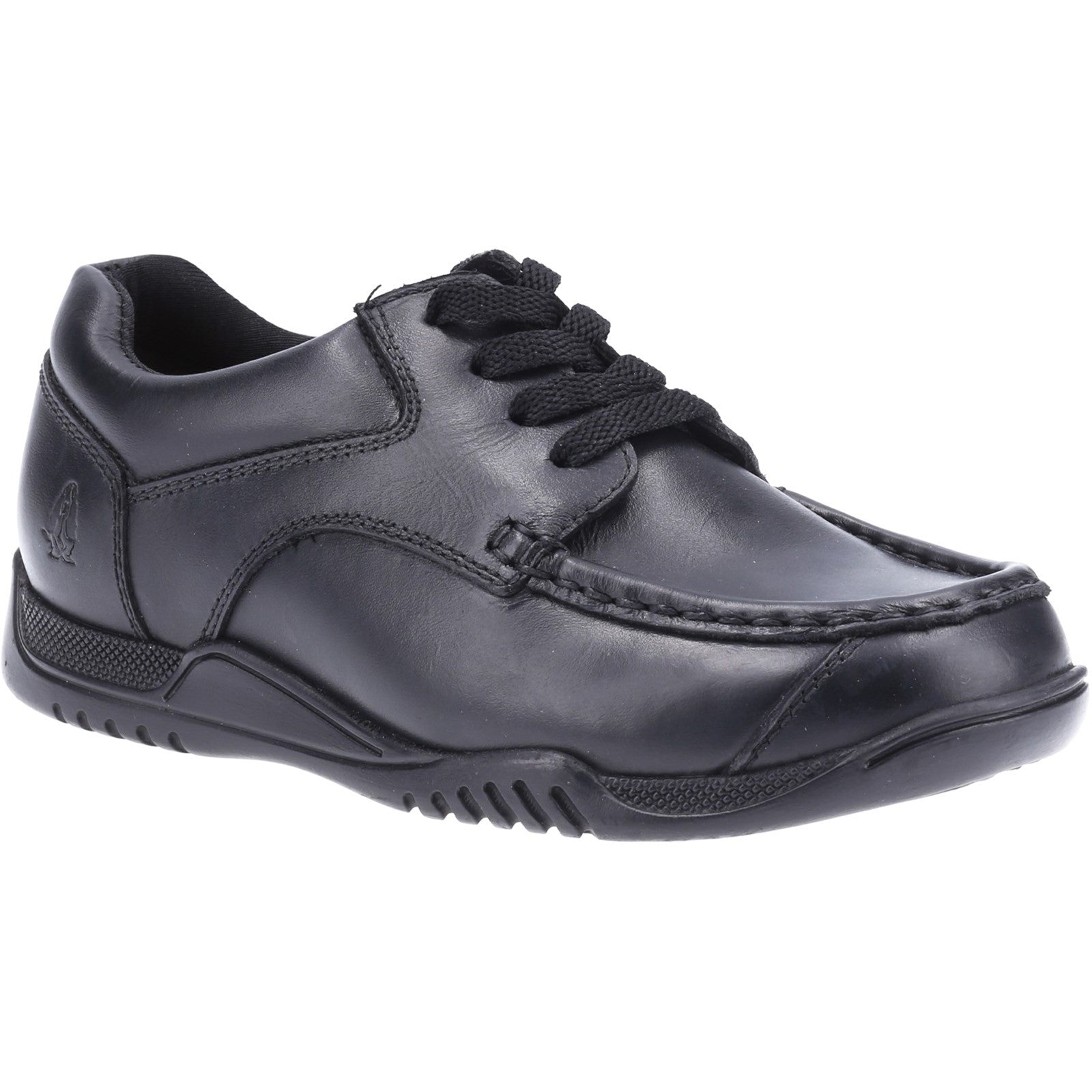 Hush Puppies Boys Hudson Leather School Shoes - Black