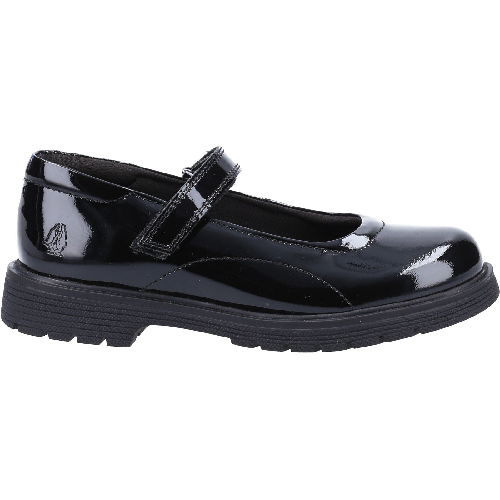 Hush Puppies Girls Tally Patent Leather School Shoes - Black