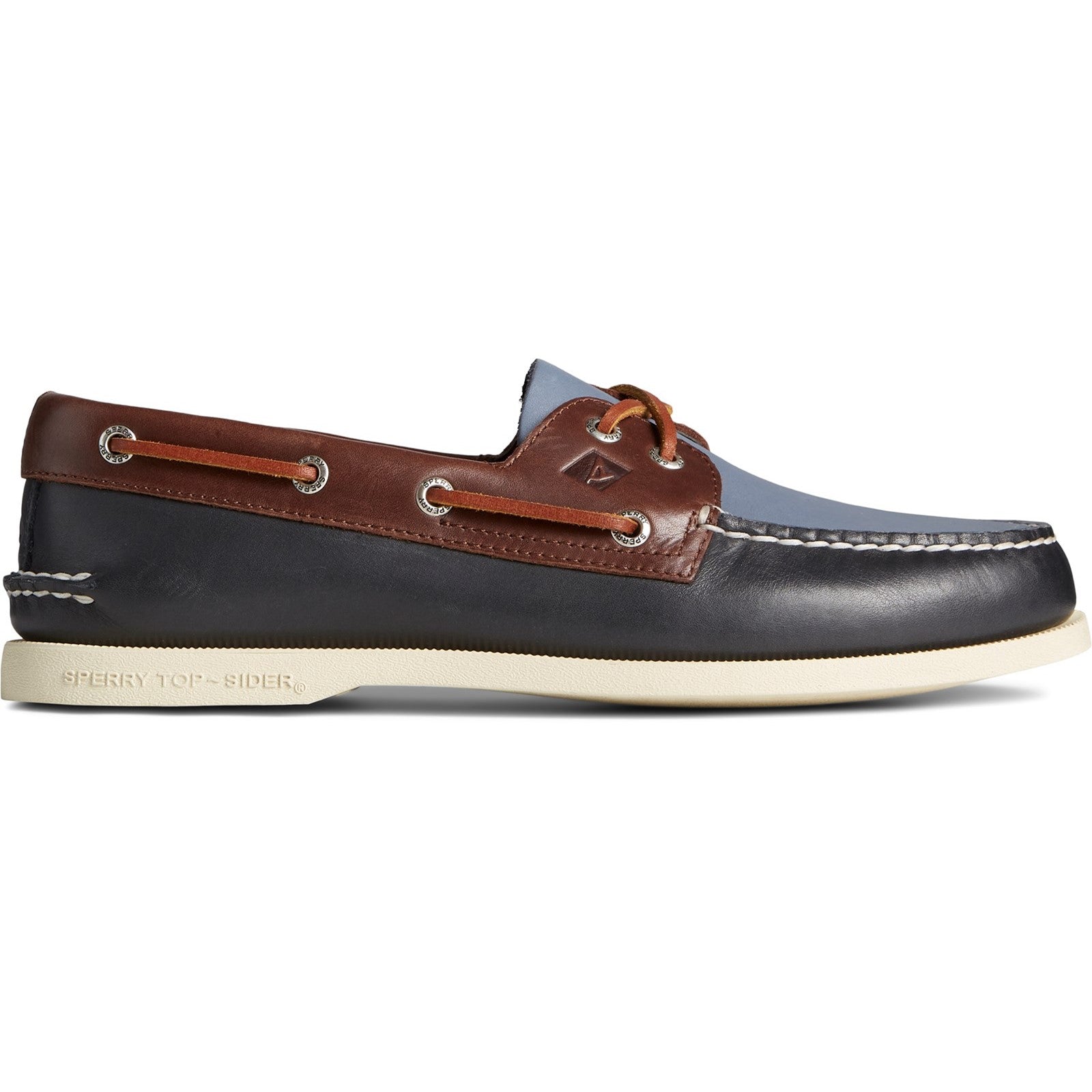 Sperry Mens Authentic Original 2-Eye Tri-Tone Boat Shoes - Navy